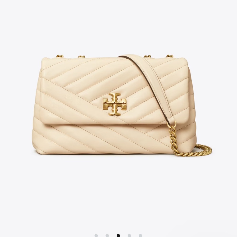 Tory Burch Cream Quilted Shoulder Bag